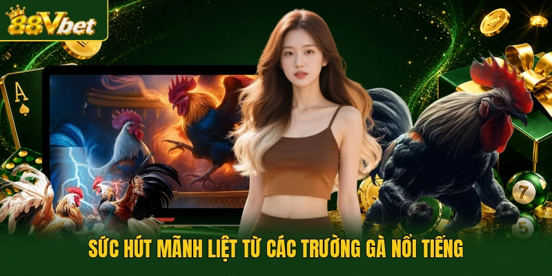 Sức hút mãnh liệt từ các trường gà nổi tiếng